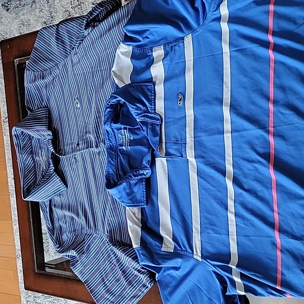 (2) Vineyard Vines Men's Performance Polo Shirts Size XL